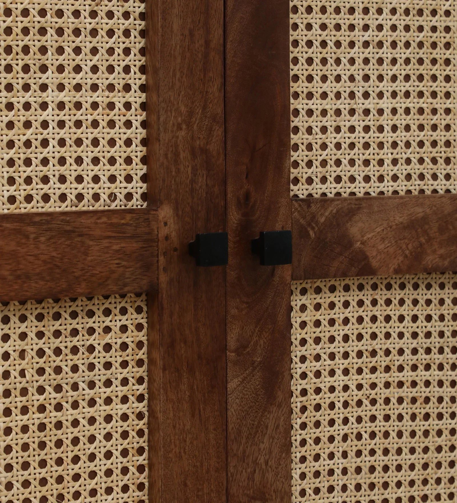 Mango Wood 2 Door Wardrobe In Rustic Teak Finish With Drawer - Image 3