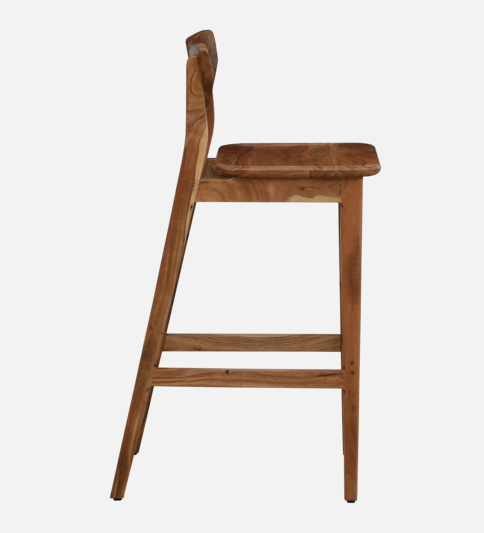 Wood 2 Seater Bar Table Set In Natural Finish - Image 4
