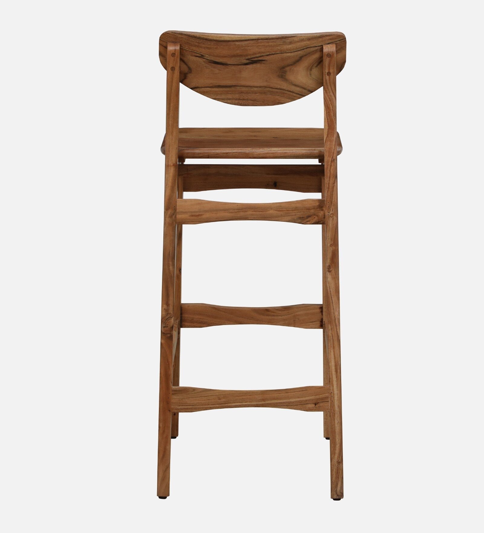 Wood 2 Seater Bar Table Set In Natural Finish - Image 3
