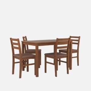 Seattle 4 Seater Dining Set in Antique Oak Finish