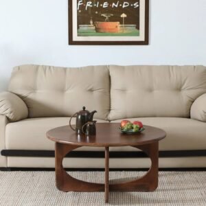 Praha Mango Wood Coffee Table In Walnut Finish