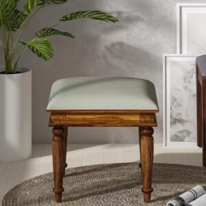 Sheesham Wood Seating Stool In Scratch Resistant Provincial Teak Finish