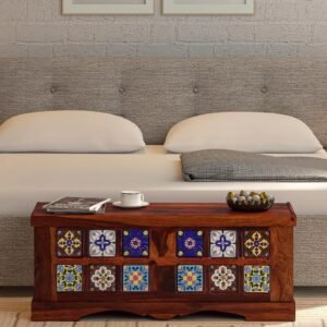 Sheesham Wood Trunk in Honey Oak Finish