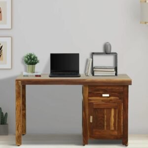 Sheesham Wood Writing Table In Provincial Teak Finish