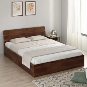 King Bed In Sheesham Finish With Box Storage
