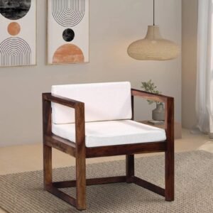Avian Sheesham Wood Arm Chair In Provincial Teak Finish