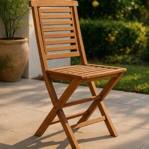 Aura Folding Chair In Brown Color