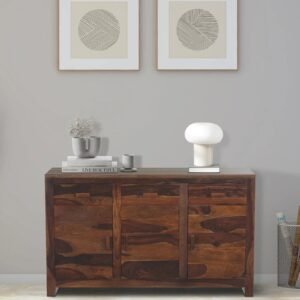 Sheesham Wood Sideboard In Provincial Teak Finish