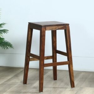 Sheesham Wood Bar Stool In Provincial Teak