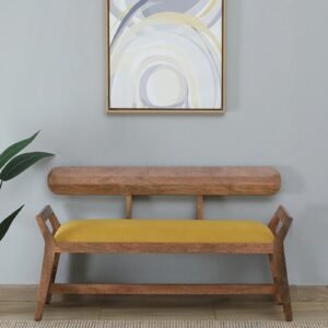 Mango Wood Settee In Natural Finish
