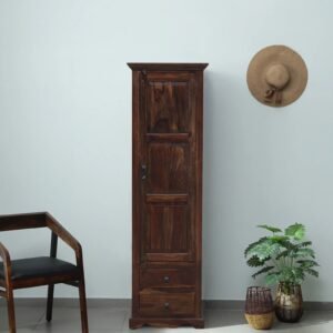 Sheesham Wood 1 Door Wardrobe In Provincial Teak Finish