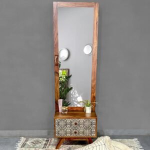 Sheesham Wood Dresser in Teak Finish