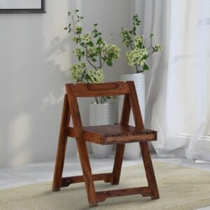 Sheesham Wood Folding Chair In Scratch Resistant Honey Oak Finish