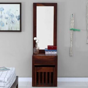 Sheesham Wood Dresser in Honey Oak Finish With Stool