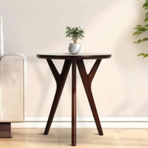 Ally Solid Wood End Table in Walnut Finish