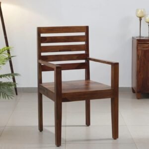 Stigen Sheesham Wood Arm Chair In Provincial Teak Finish