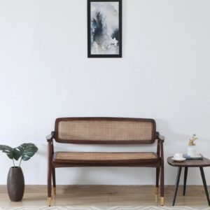 Solid Wood Settee In Tubbaq Finish
