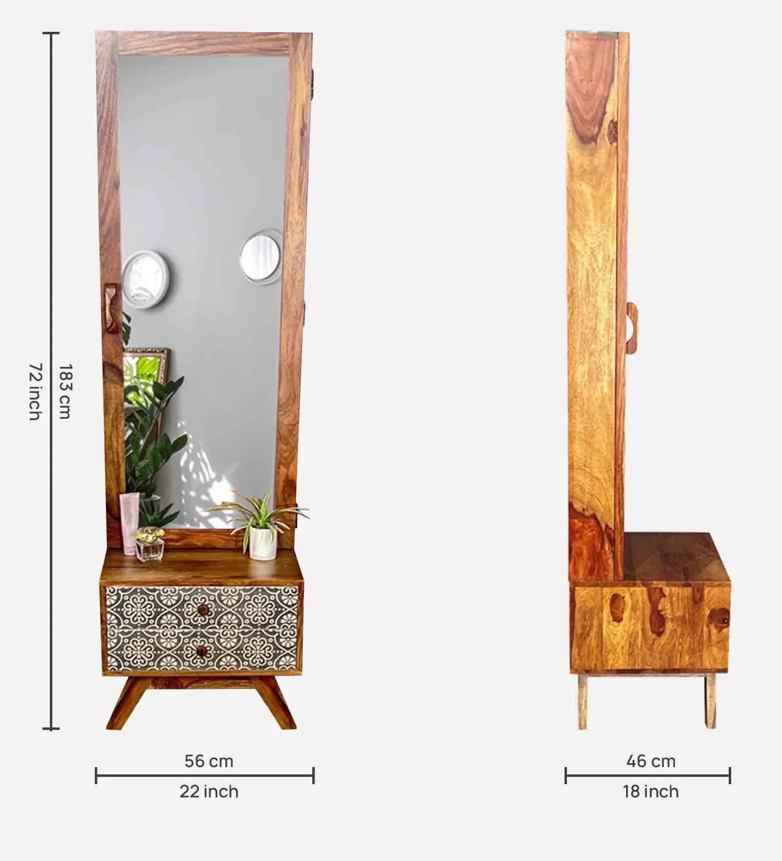 Sheesham Wood Dresser in Teak Finish - Image 2