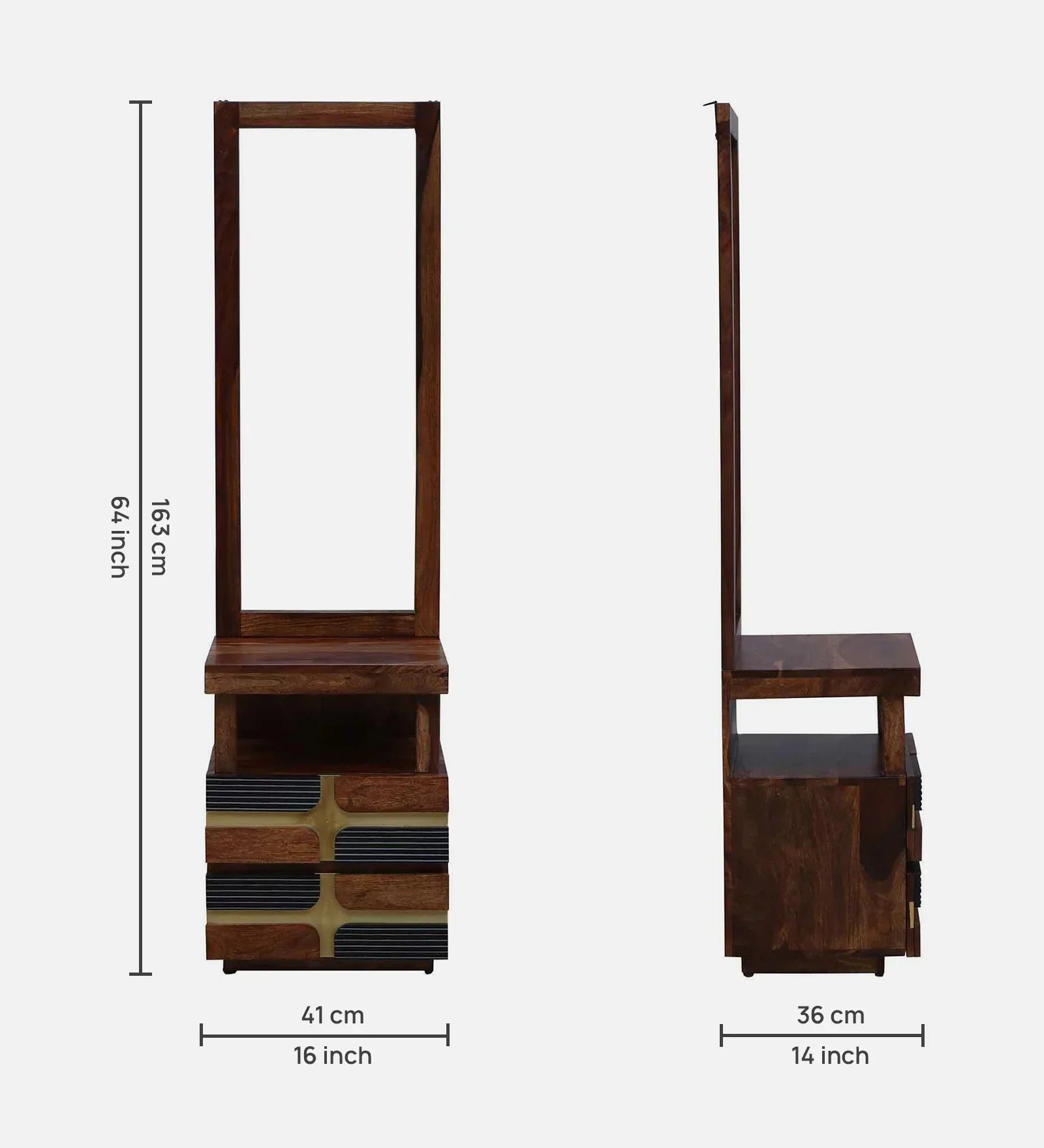 Sheesham Wood Dresser In Scratch Resistant Provincial Teak Finish - Image 3