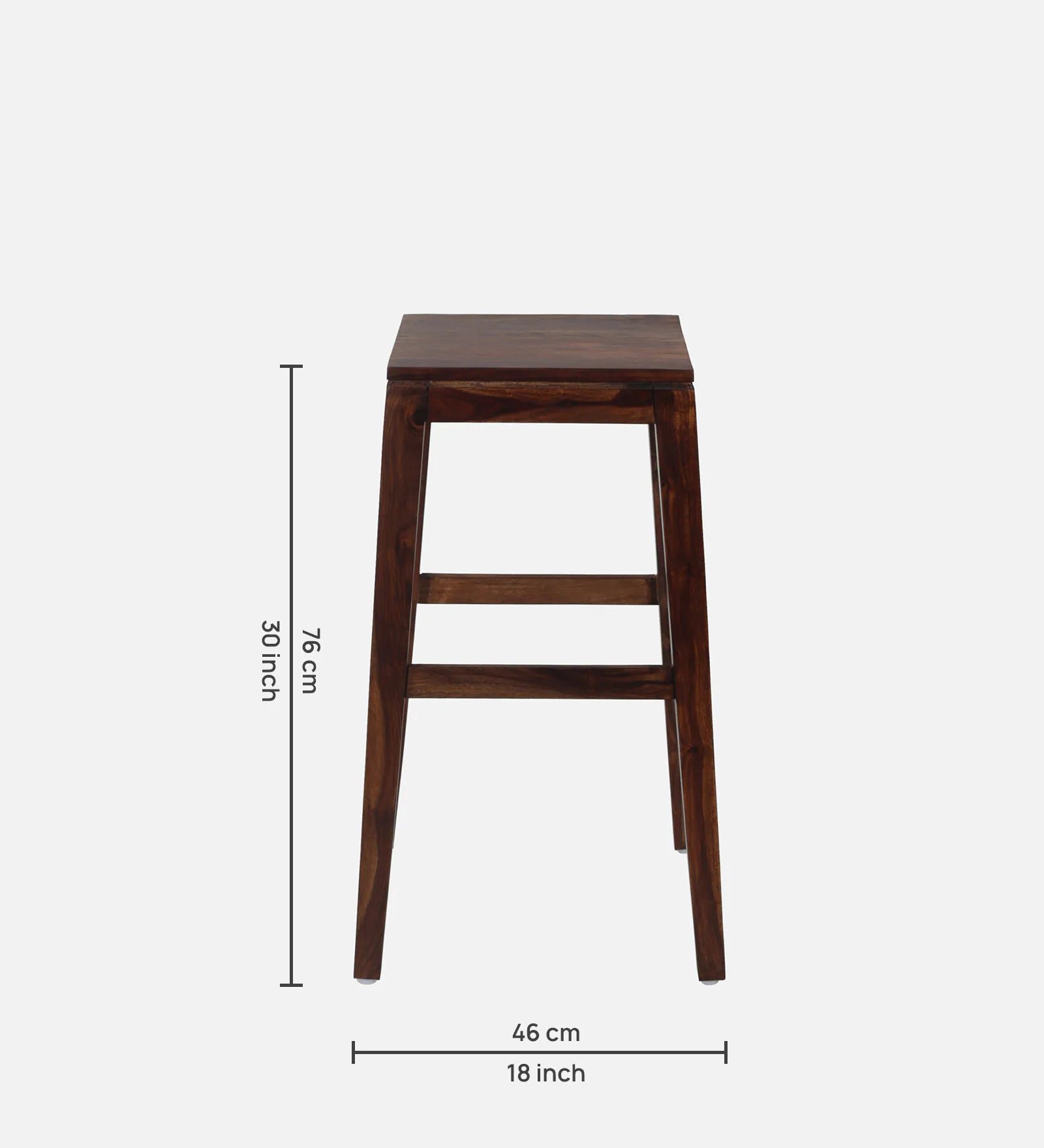 Sheesham Wood Bar Stool In Provincial Teak - Image 6