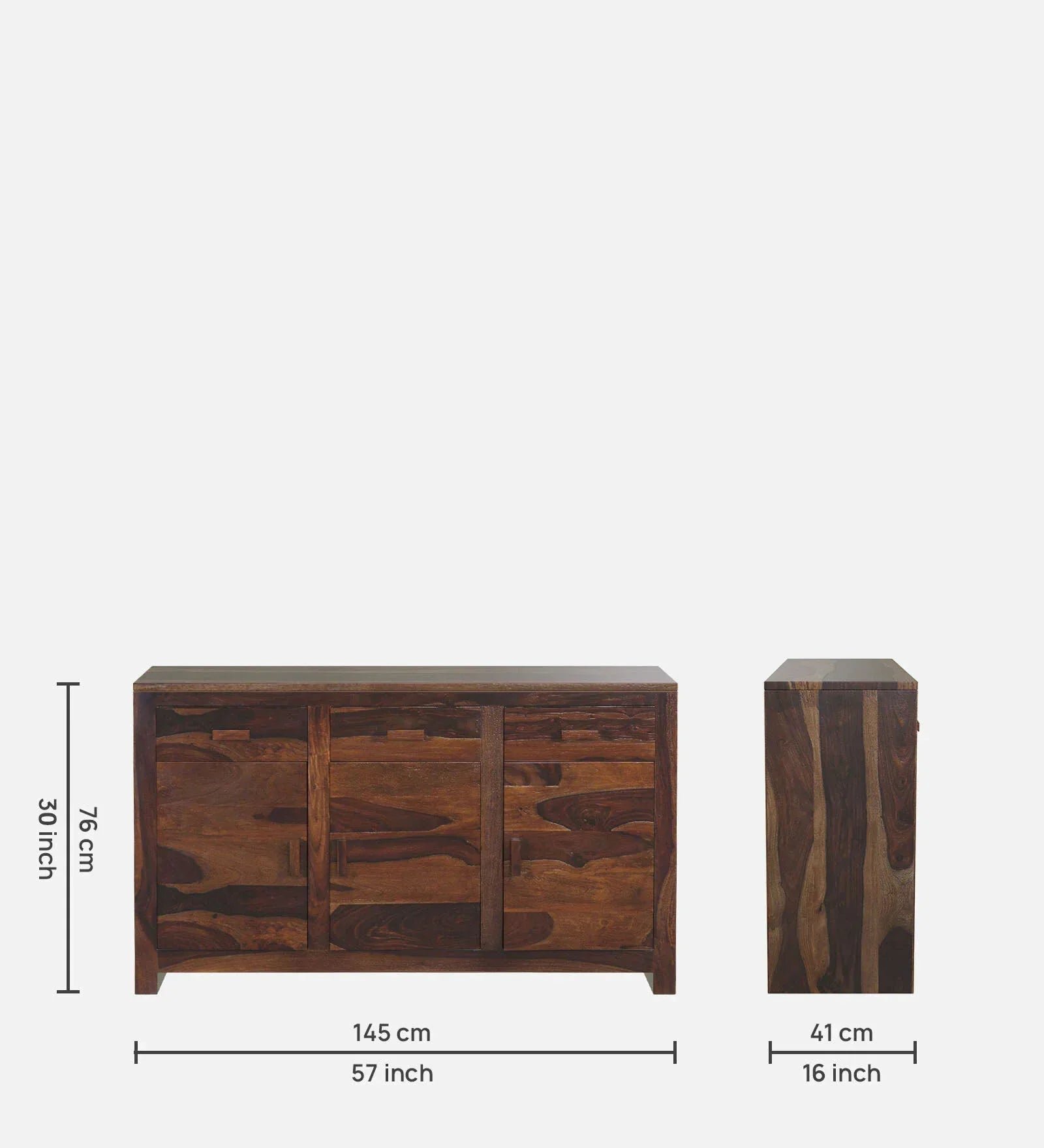 Sheesham Wood Sideboard In Provincial Teak Finish - Image 2