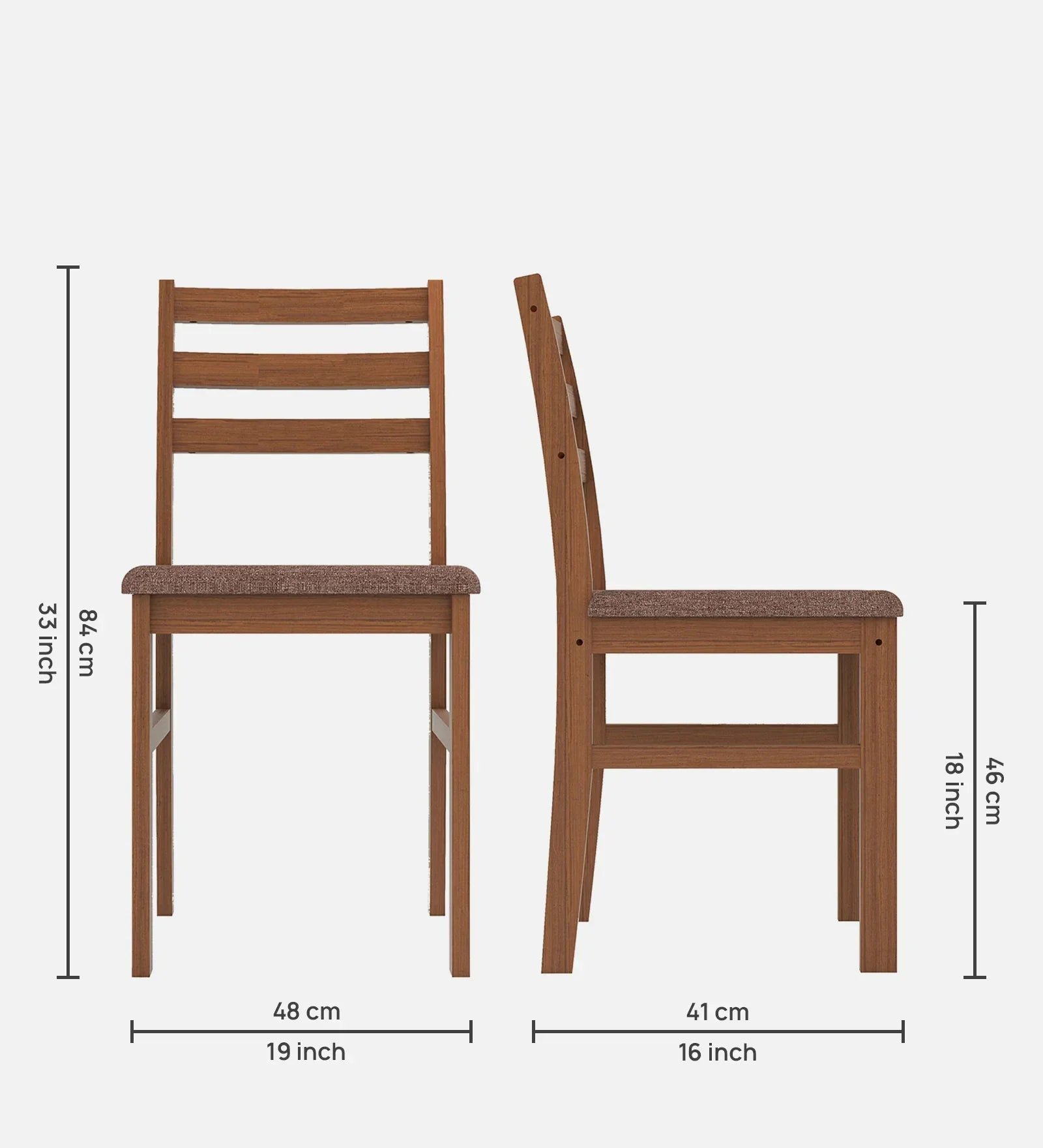 Seattle 4 Seater Dining Set in Antique Oak Finish - Image 10