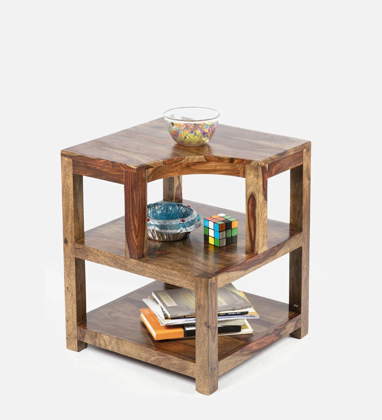 Allen End Table in Teak Finish - Image 3