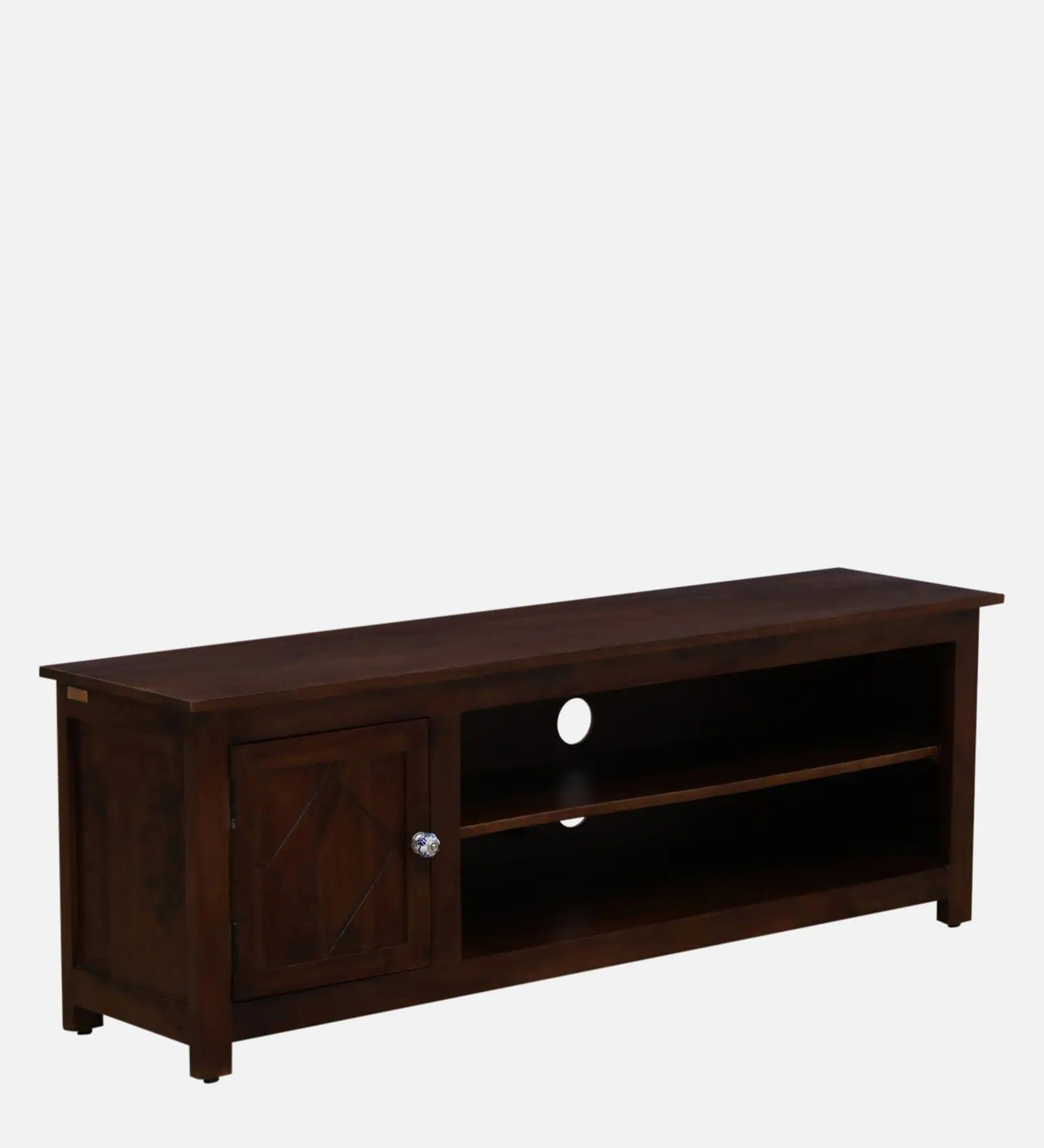 Sheesham Wood TV Console in Scratch Resistant Provincial Teak Finish For TVs Up To 55" - Image 4