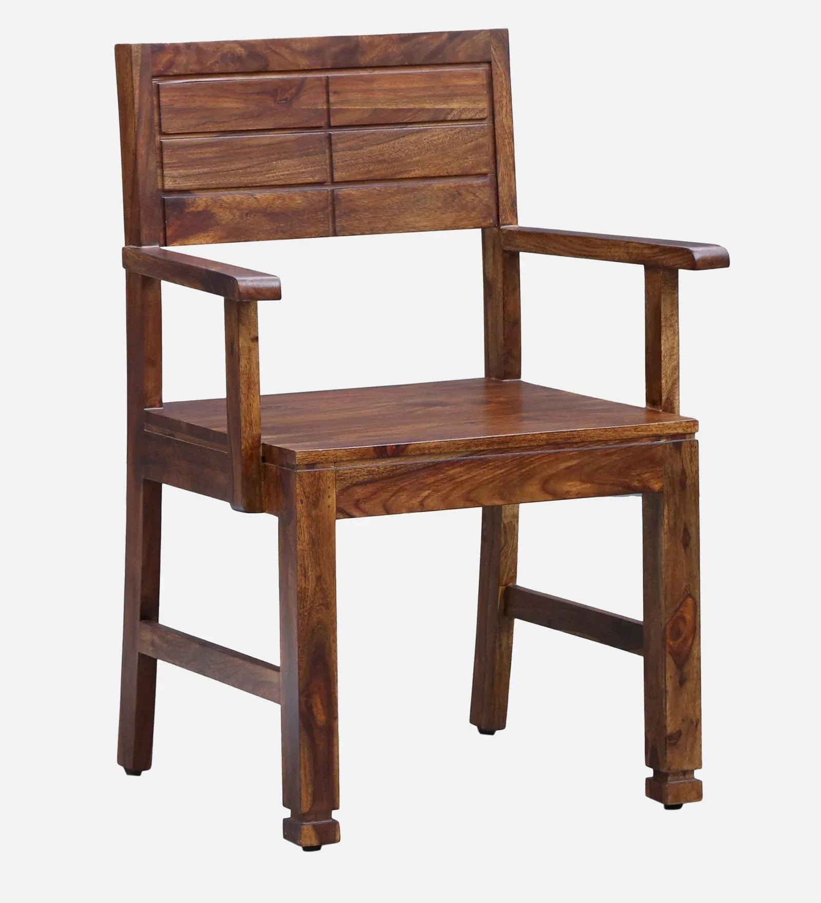 Segur Sheesham Wood Arm Chair In Provincial Teak Finish - Image 3