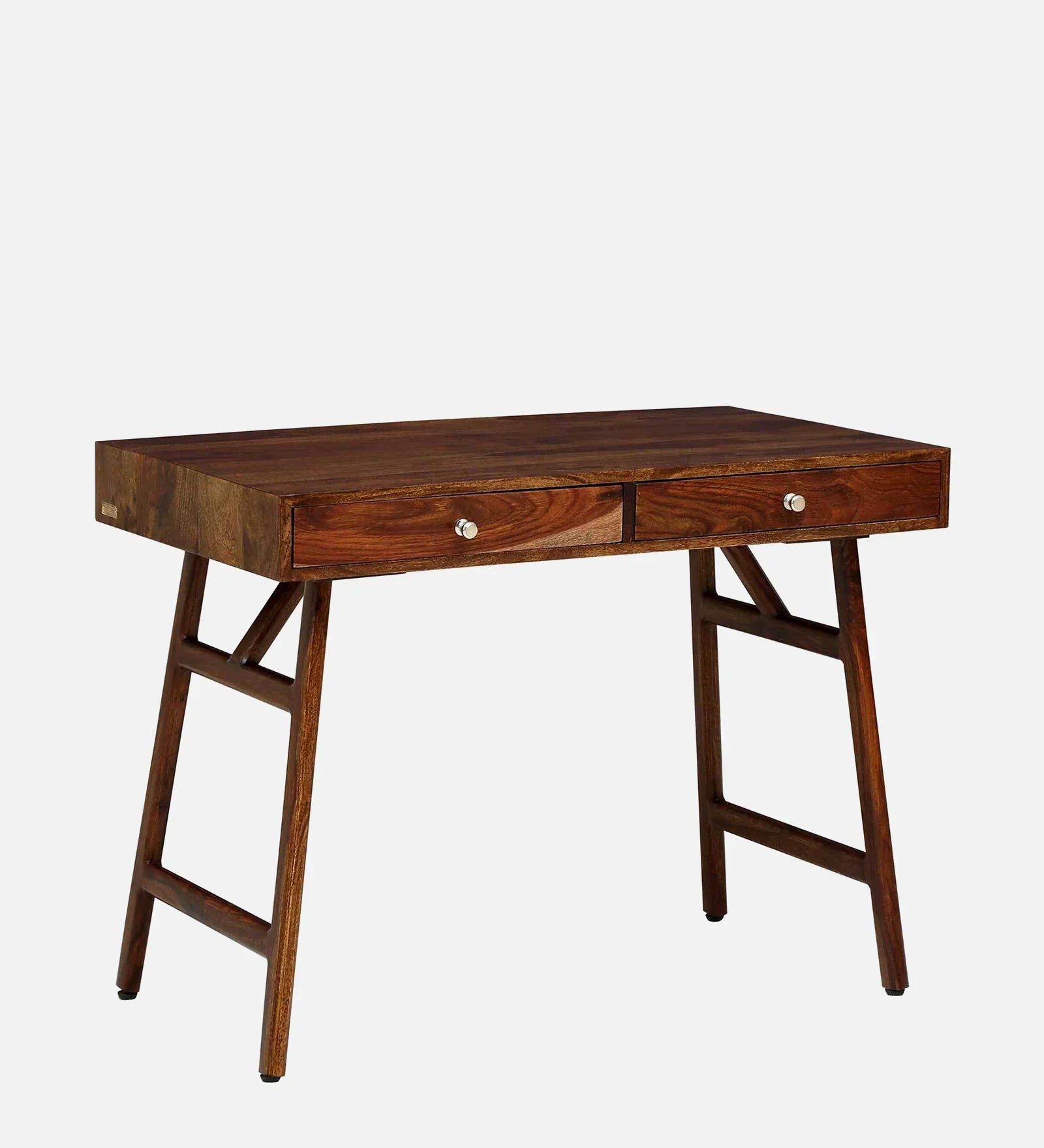 Sheesham Wood Writing Table In Scratch Resistant Provincial Teak Finish - Image 4
