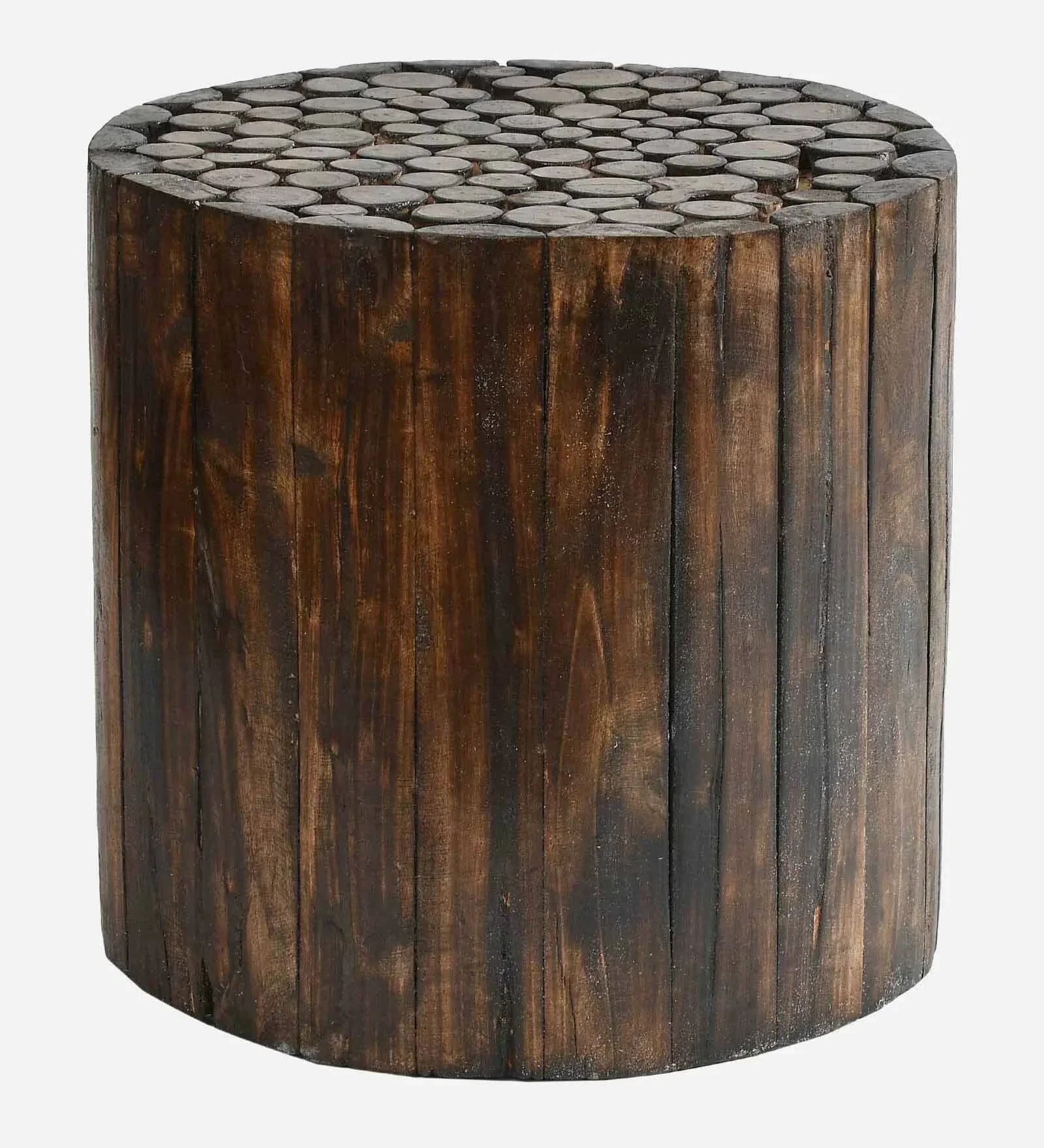 Solid Wood Foot Stool in Brown Colour - Image 3