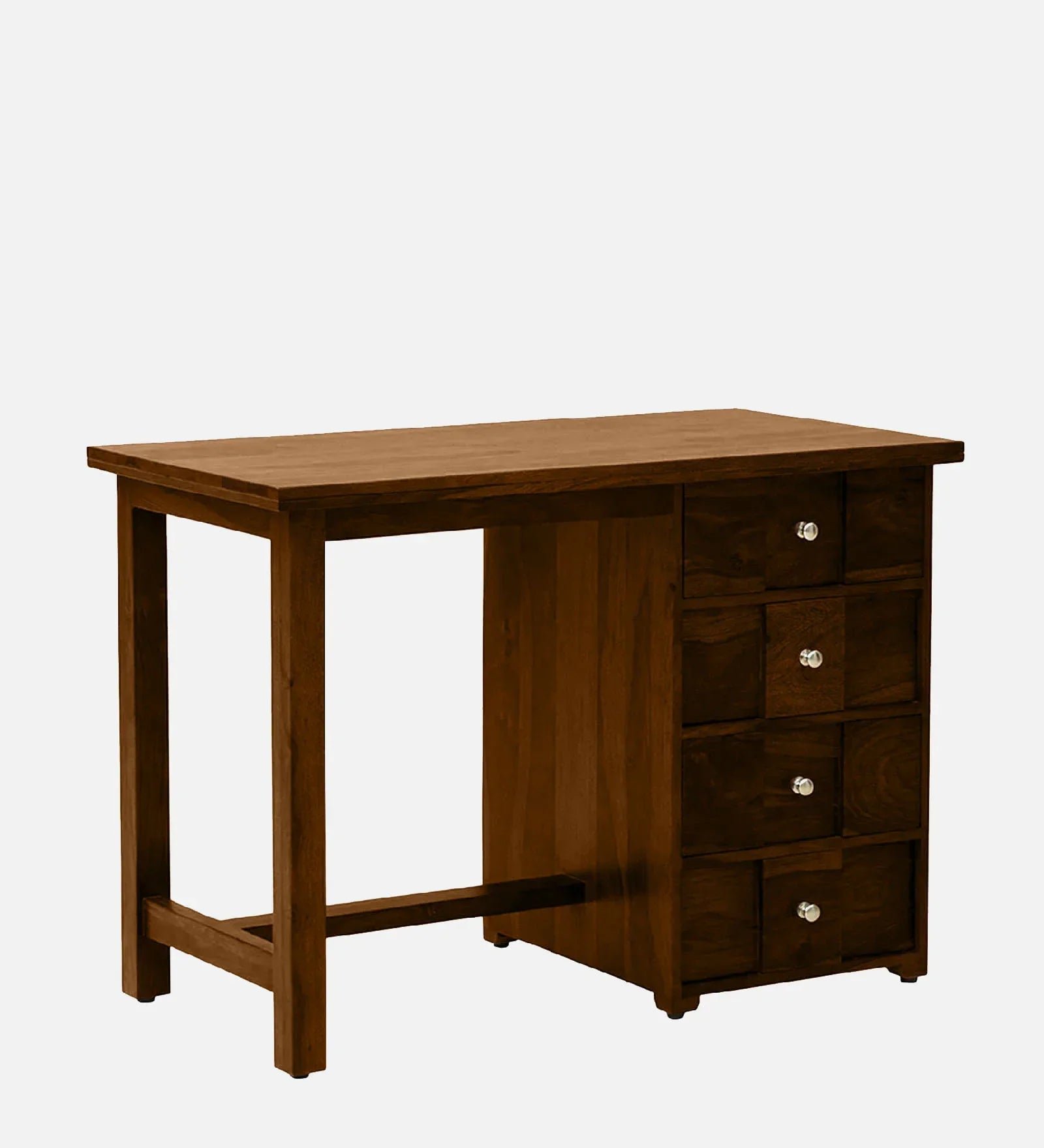 Sheesham Wood Writing Table In Scratch Resistant Provincial Teak Finish With Drawers - Image 4