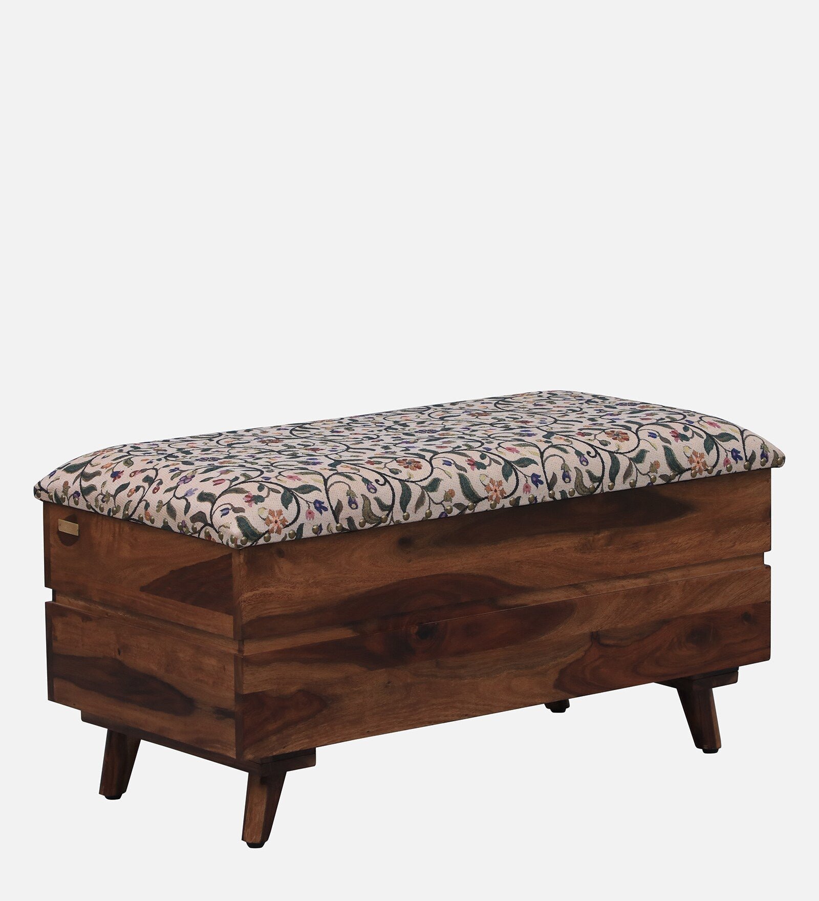 Sheesham Wood Trunk With Storage In Scratch Resistant Rustic Teak Finish - Image 3