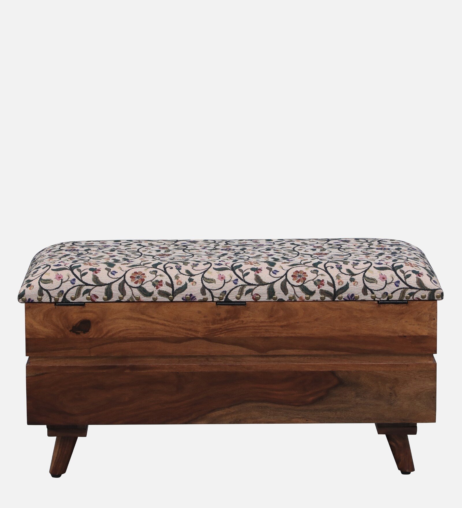 Sheesham Wood Trunk With Storage In Scratch Resistant Rustic Teak Finish - Image 4
