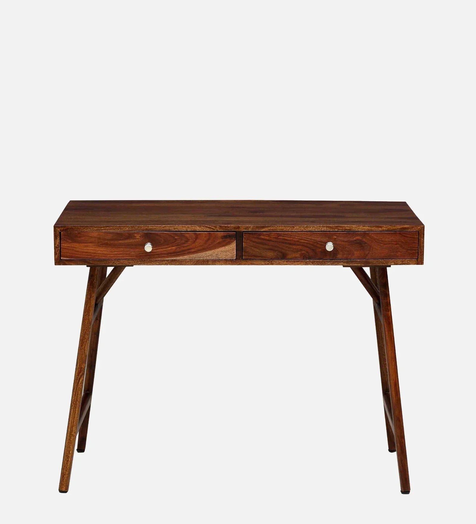 Sheesham Wood Writing Table In Scratch Resistant Provincial Teak Finish - Image 5