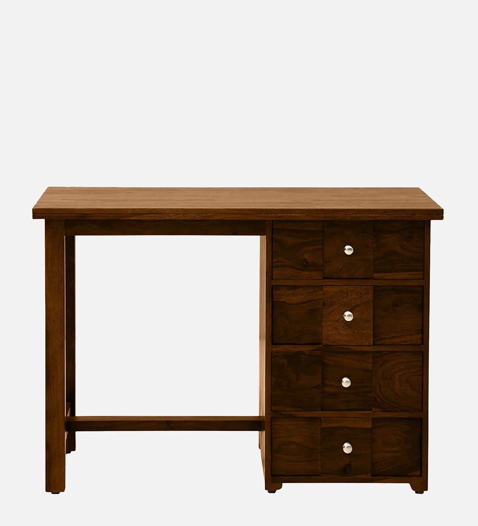 Sheesham Wood Writing Table In Scratch Resistant Provincial Teak Finish With Drawers - Image 5