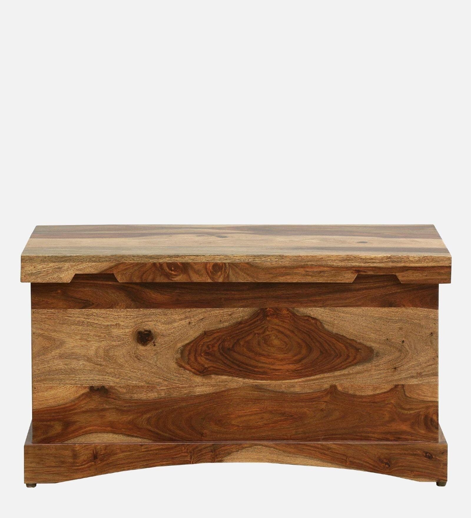 Sheesham Wood Trunk in Scratch Resistant Rustic Teak Finish - Image 6