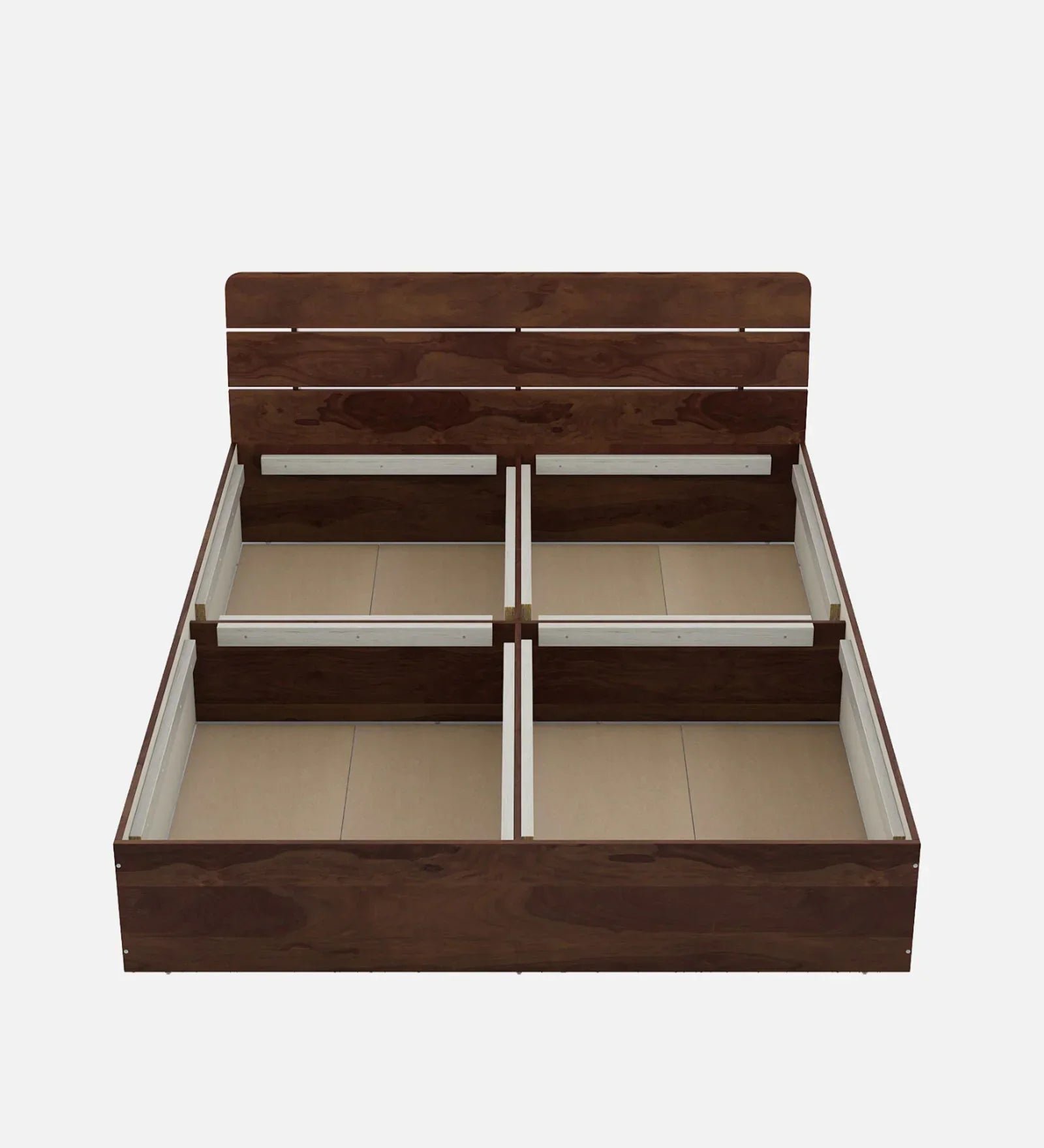 King Bed In Sheesham Finish With Box Storage - Image 5