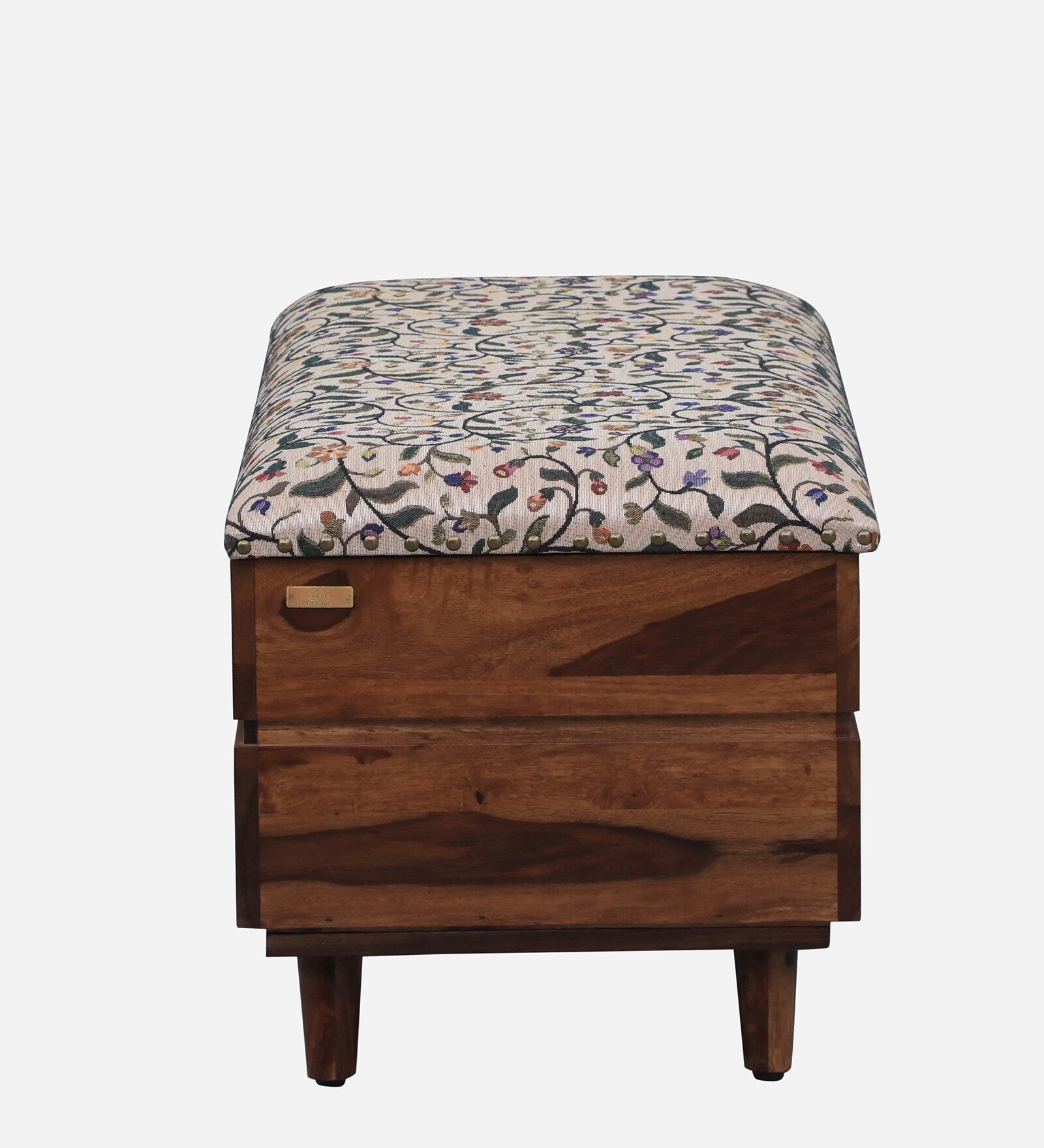 Sheesham Wood Trunk With Storage In Scratch Resistant Rustic Teak Finish - Image 5