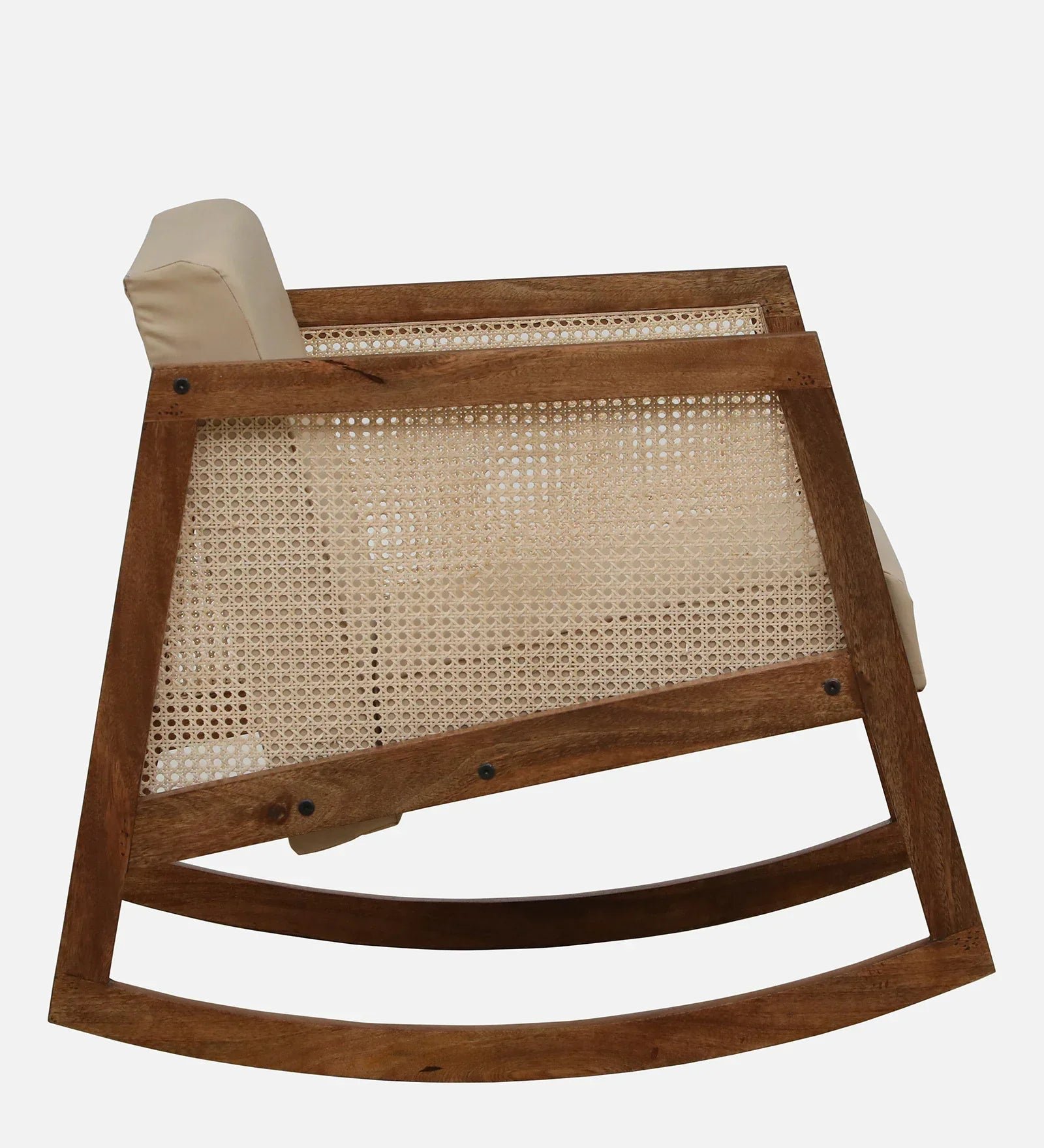 Baarn Mango Wood Rocking Chair In Rustic Teak Finish - Image 6