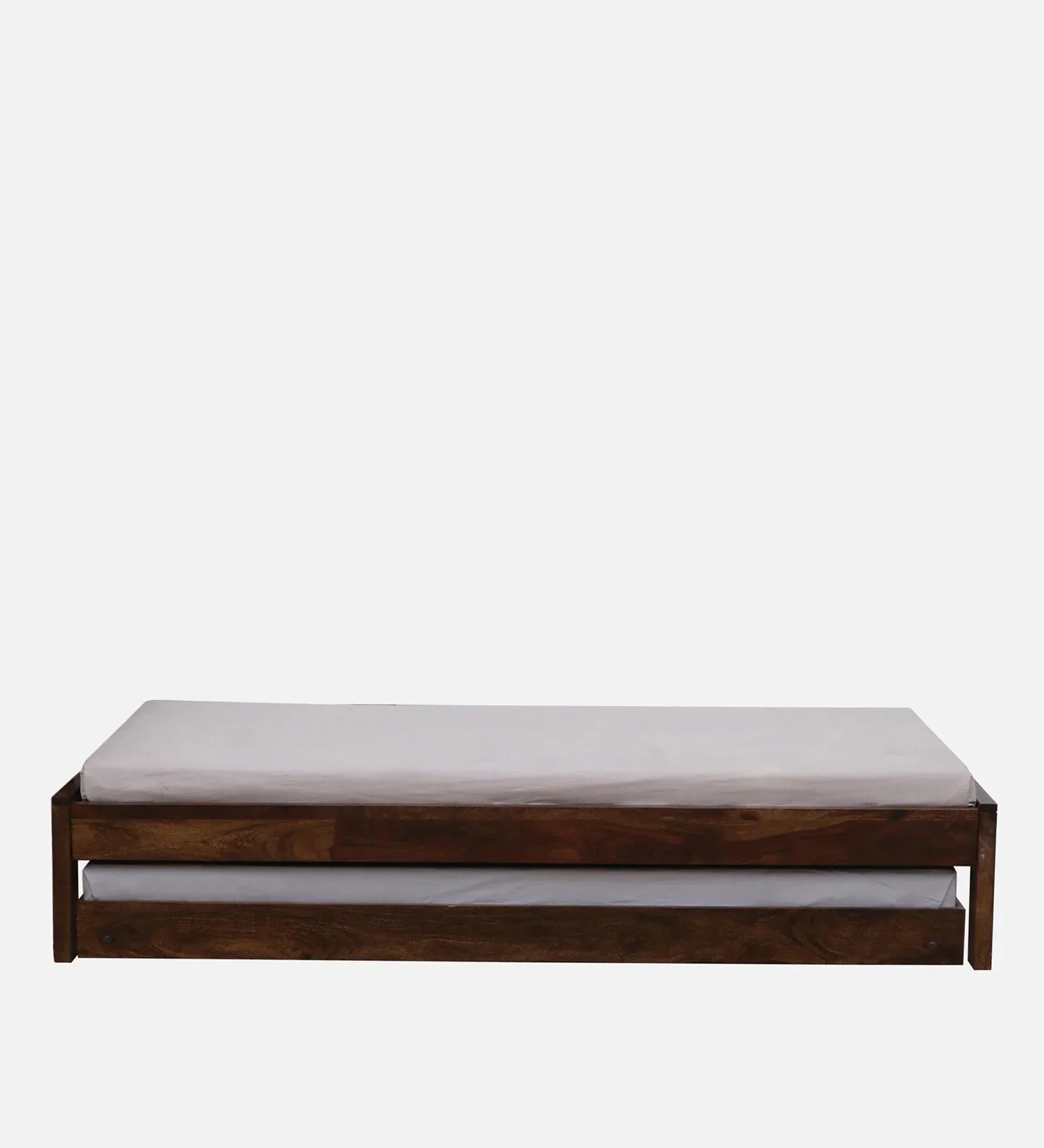Sheesham Wood Single Bed In Provincial Teak Finish With Trundle - Image 10