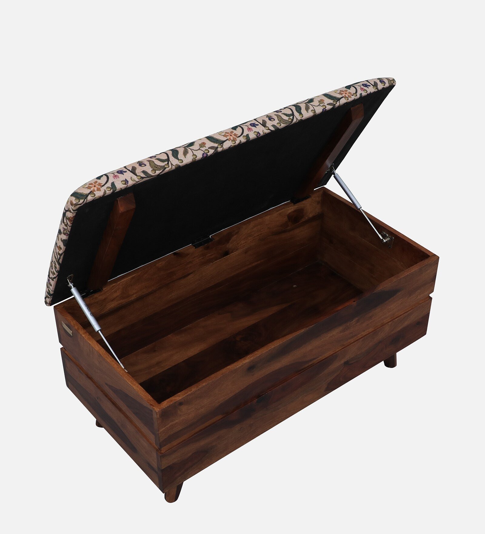 Sheesham Wood Trunk With Storage In Scratch Resistant Rustic Teak Finish - Image 6