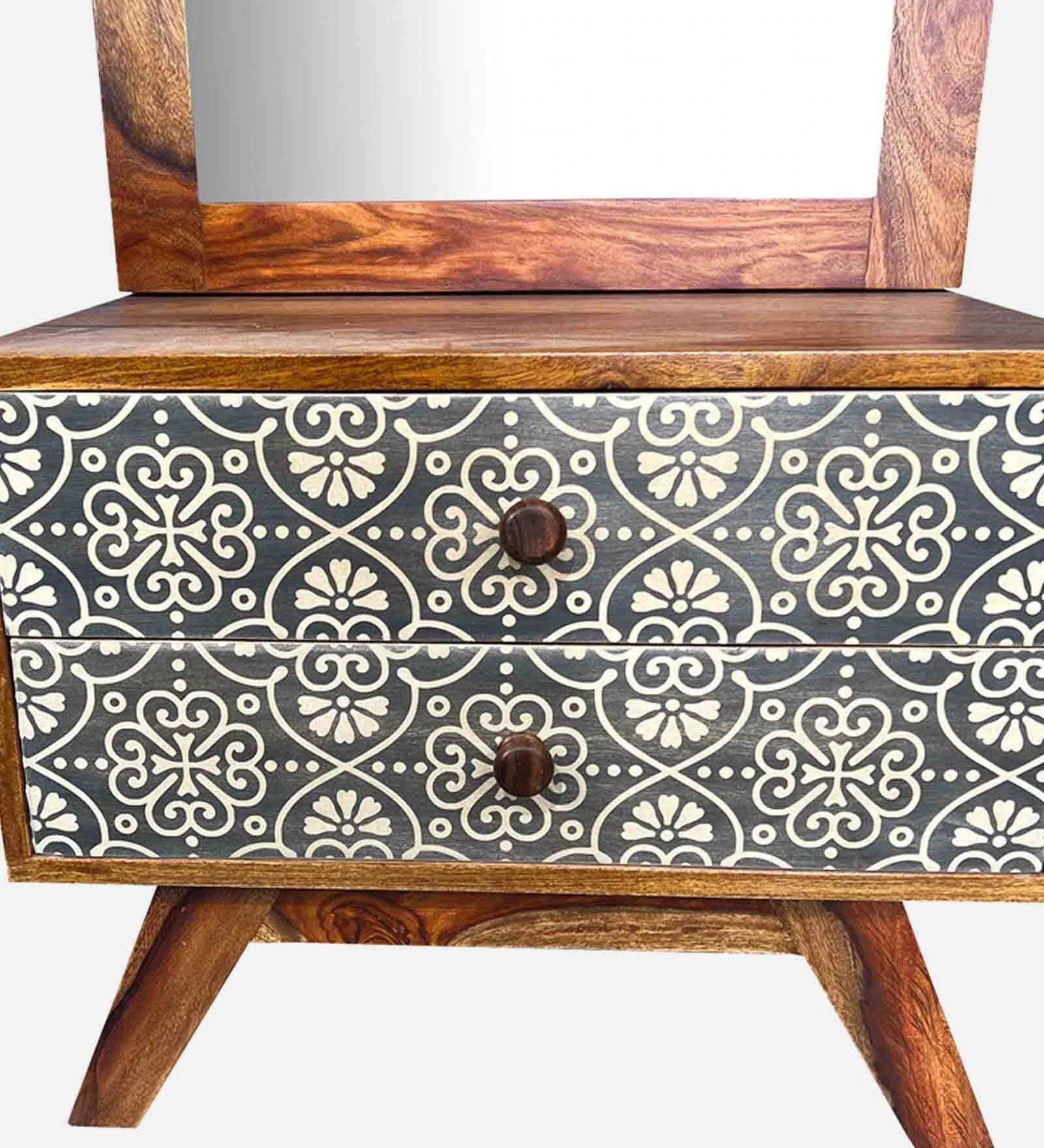 Sheesham Wood Dresser in Teak Finish - Image 7