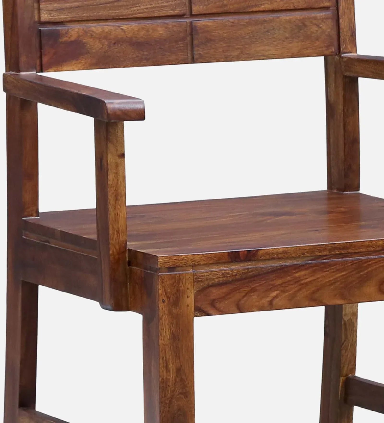 Segur Sheesham Wood Arm Chair In Provincial Teak Finish - Image 7