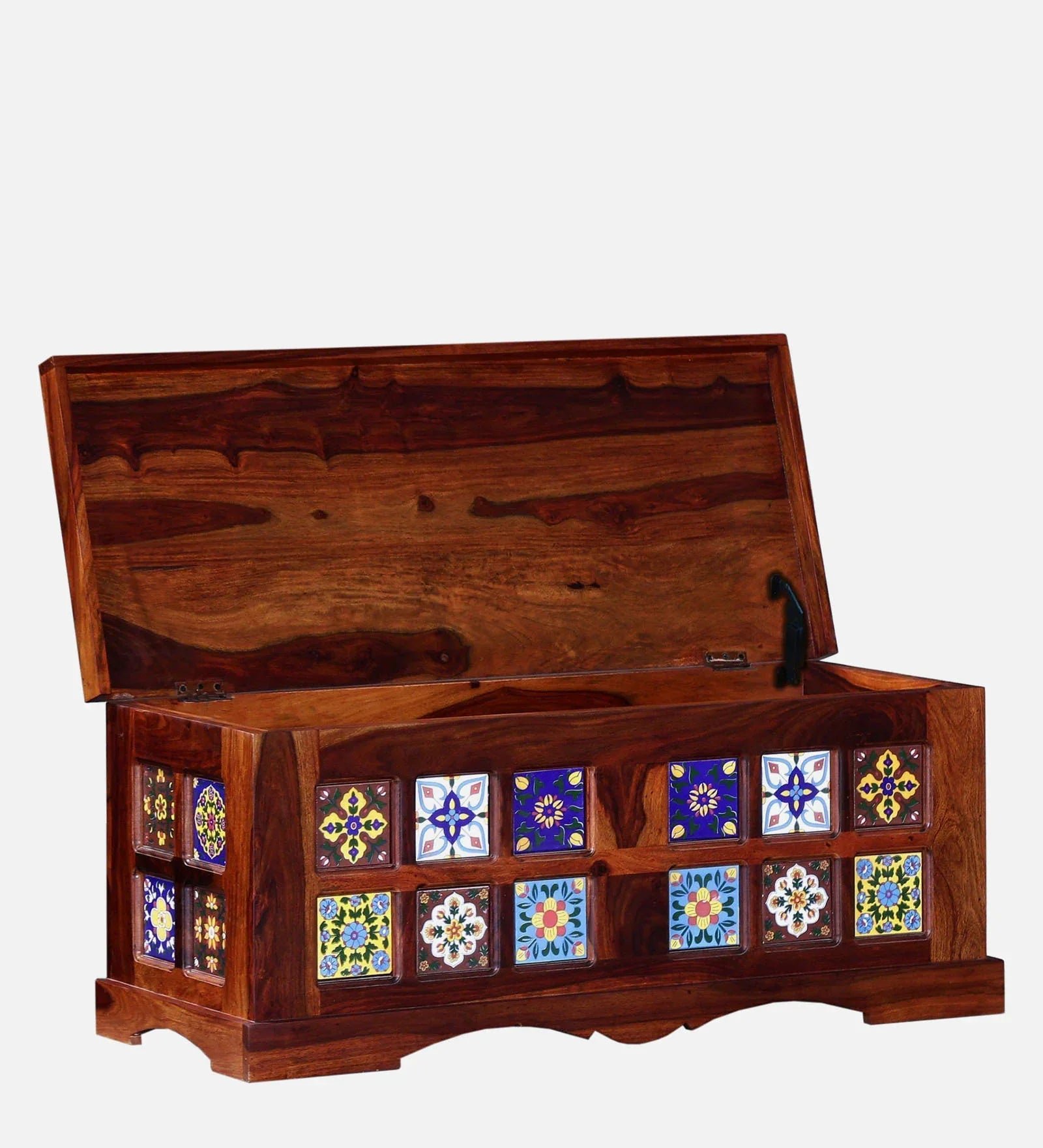 Sheesham Wood Trunk in Honey Oak Finish - Image 8