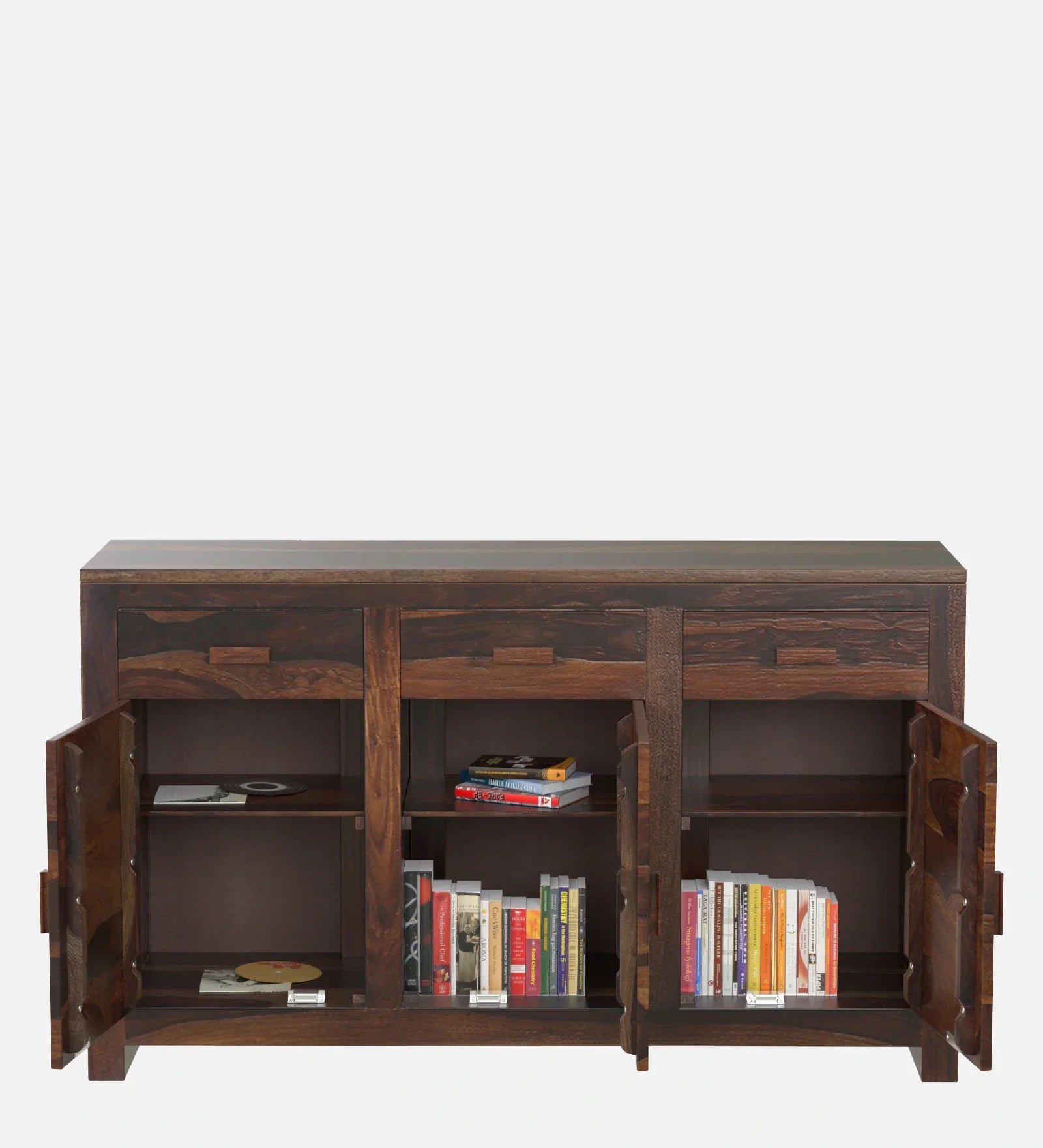 Sheesham Wood Sideboard In Provincial Teak Finish - Image 7