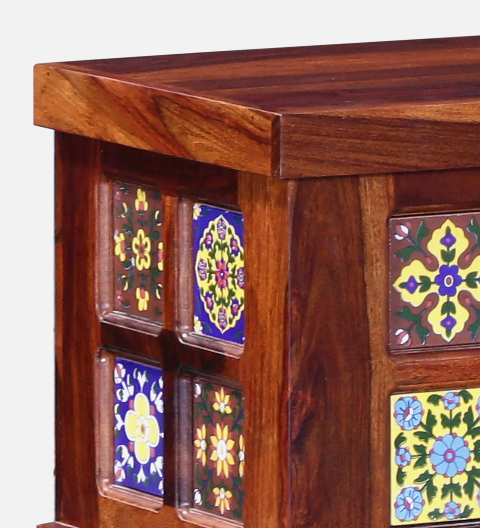 Sheesham Wood Trunk in Honey Oak Finish - Image 9