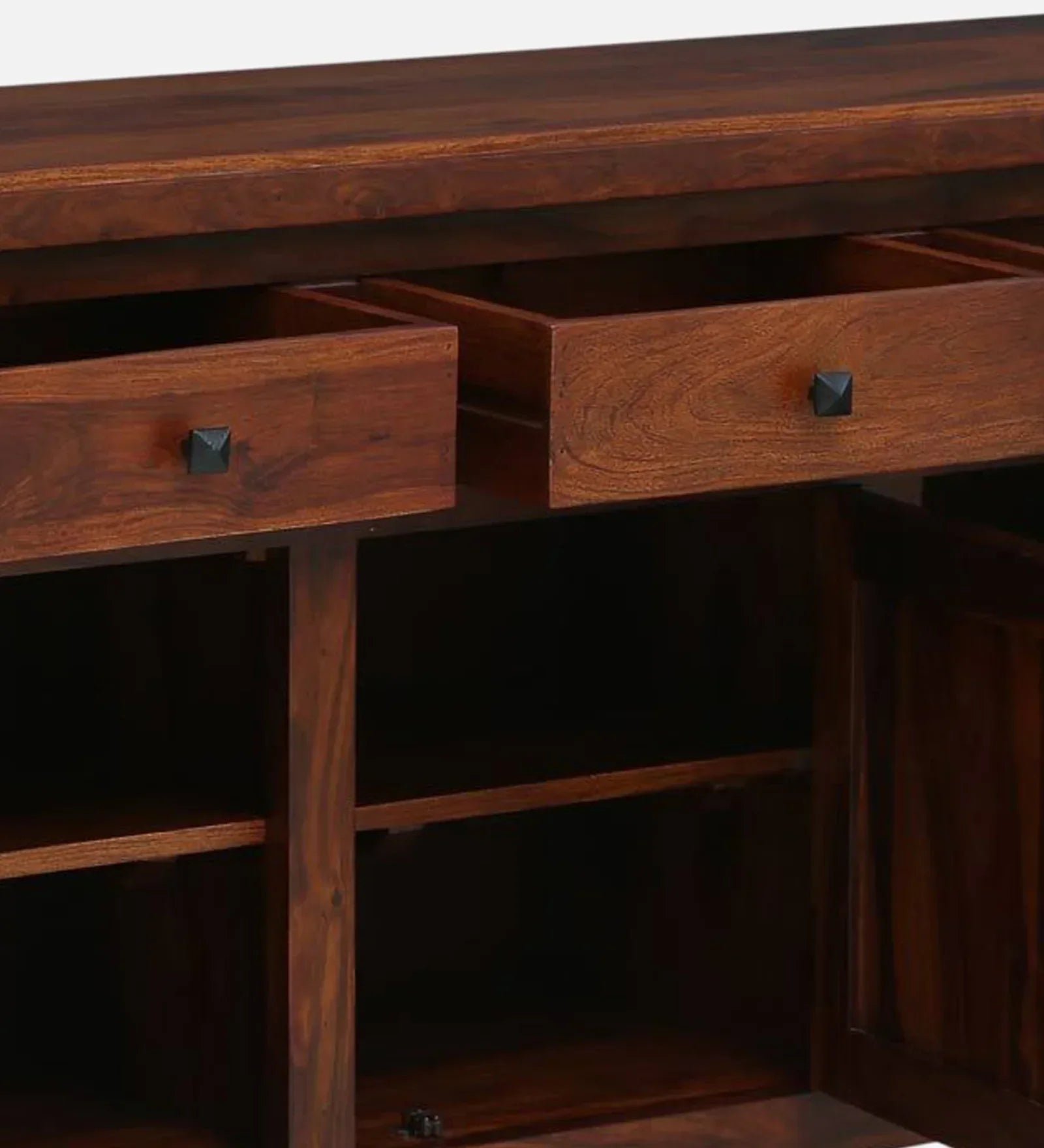 Sheesham Wood Sideboard in Scratch Resistant Honey Oak Finish - Image 8