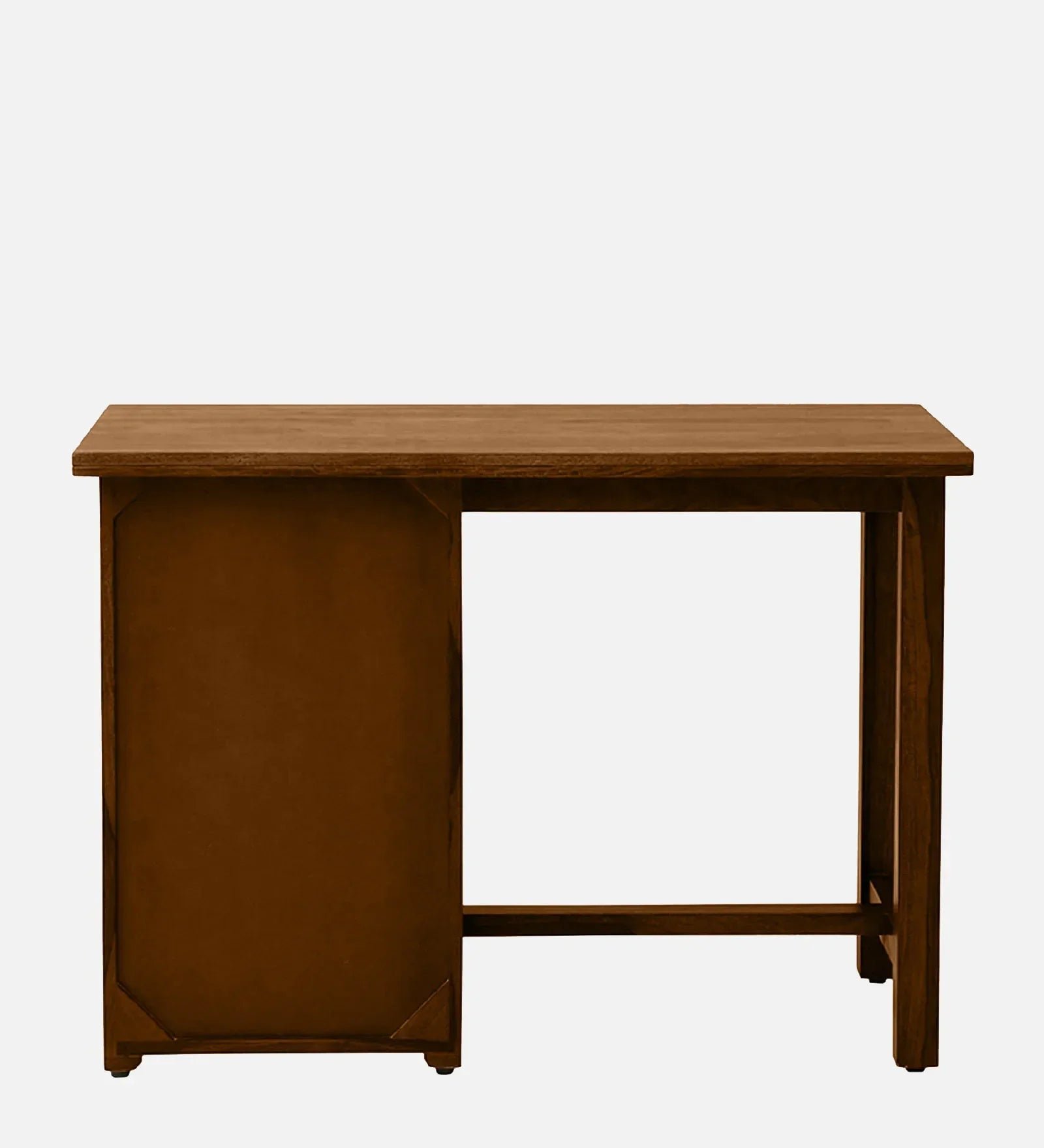 Sheesham Wood Writing Table In Scratch Resistant Provincial Teak Finish With Drawers - Image 9