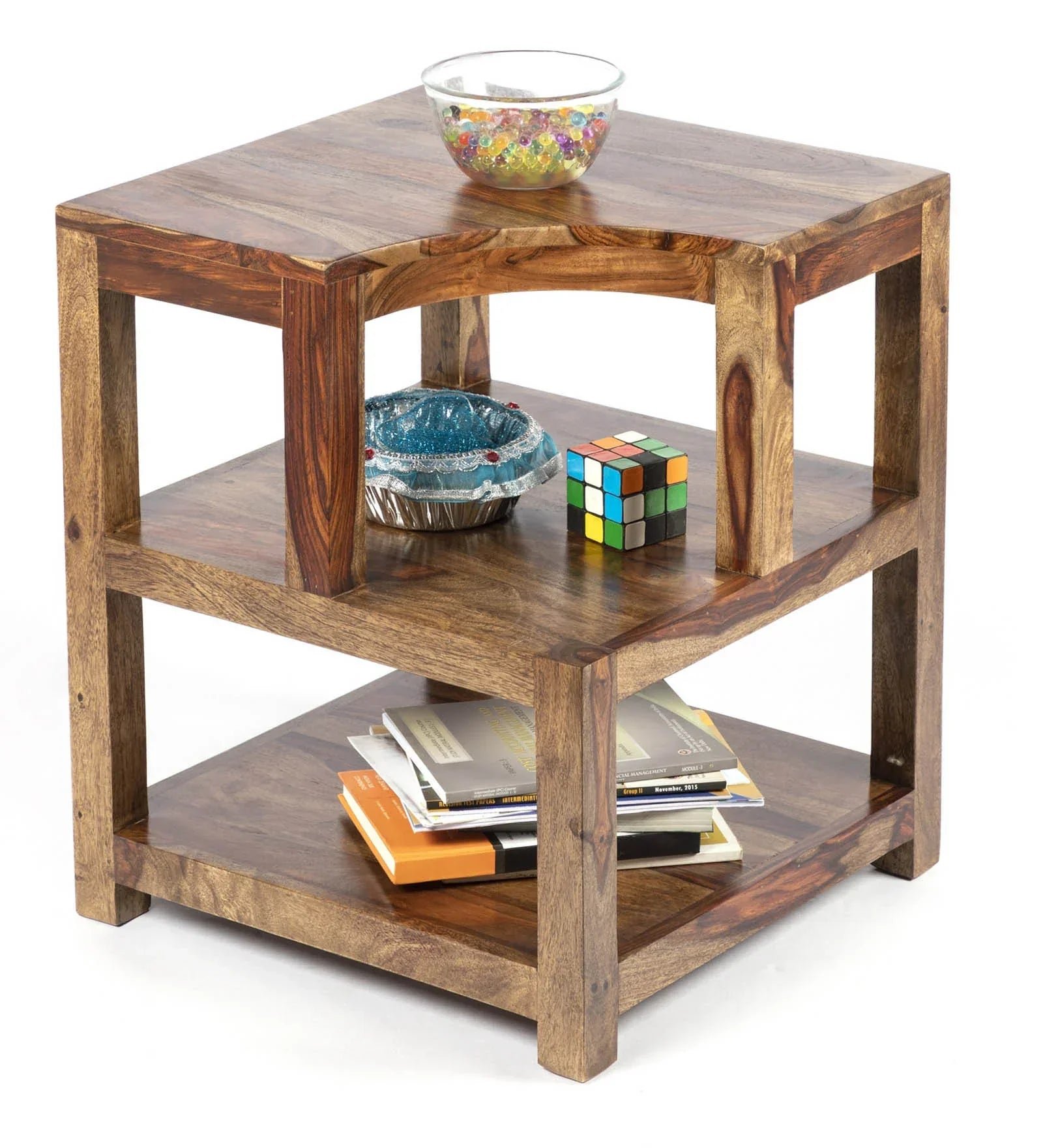 Allen End Table in Teak Finish - Image 8